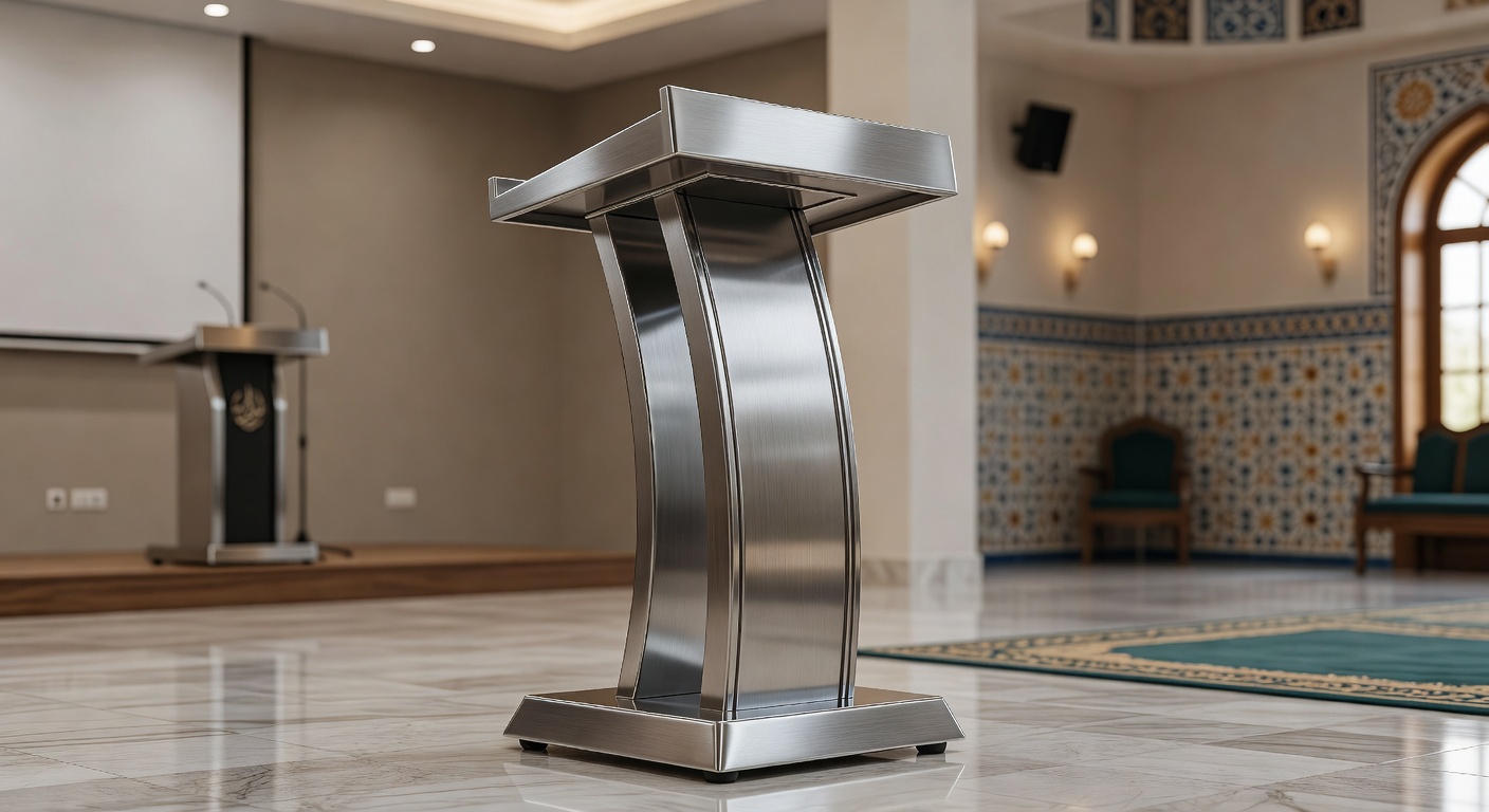 Podium Stainless untuk Ruang Presentasi dan Masjid: Detail Konstruksi yang Menentukan Wibawa, Stabilitas, dan Umur Pakai